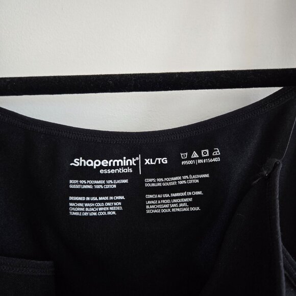 Shapermint Essentials All Day Every Day Scoop Neck Bodysuit - Black / XL - Picture 3 of 9